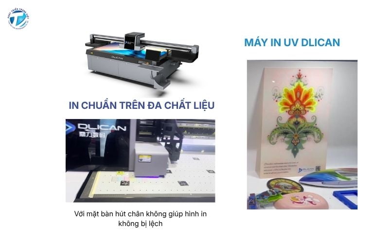 Công nghệ in UV trên kính hiện đại chuẩn màu - Máy in UV Dlican 